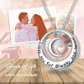 wholesale 925 Sterling Silver Heart Moon Pendant Necklace with I Love You Inscription and Rose Gold Accents-0-5