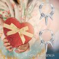 wholesale Sterling Silver Spike Hoop Earrings with Dragon Snake Skull Barbed Wire Design-0-4