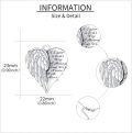 wholesale 925 Sterling Silver Angel Wing Heart Pendant Necklace - Sister's Love Gift for Women & Girls-0-3
