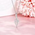 wholesale 925 Sterling Silver Opal And Zircon Pendant Necklace-0-2