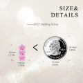 wholesale 925 Sterling Silver Pink Enamel Floral Stud Earrings - Cherry Blossom Jewelry for Women-0-4