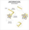 wholesale 925 Sterling Silver Plated 14k Solid Yellow Gold Daisy Nose Stud for Women-0-2