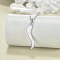 wholesale 925 Sterling Silver Opal Teardrop Pendant Necklace-0-1
