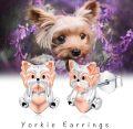 wholesale 925 Sterling Silver Dog Stud Earring - Yorkshire Terrier Design-0-2