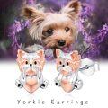 wholesale 925 Sterling Silver Dog Stud Earring - Yorkshire Terrier Design-0-2
