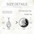 wholesale 925 Sterling Silver Teardrop Crystal Memorial Keepsake Pendant Necklace with Funnel and Spatula Set-0-4