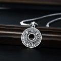wholesale 925 Sterling Silver Viking Shield Pendant Necklace  for Men Norse Rune Amulet Jewelry 47cm Chain Length-0-3