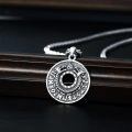 wholesale 925 Sterling Silver Viking Shield Pendant Necklace  for Men Norse Rune Amulet Jewelry 47cm Chain Length-0-3