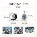 wholesale 925 Sterling Silver Virgin Mary Medal Pendant Necklace with Abalone Shell and Crosses for Women Catholic Christian Gifts-0-3