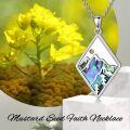 wholesale 925 Sterling Silver Abalone Shell Mountain & Tree Design Pendant Necklace for Women and Girls-0-5