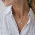 wholesale 925 Sterling Silver Heart Pendant Necklace With Engraved Moonstone Charm-0-2
