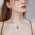 wholesale 925 Sterling Silver Moon & Tree of Life Abalone Shell Inlay Pendant Necklace for Women Irish s-0-2