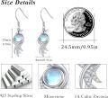 wholesale 925 Sterling Silver Blue Fire Opal & Moonstone Phoenix Drop Earrings for Women - Hypoallergenic Dangle Earings Gifts-0-5