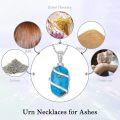 wholesale Sterling Silver Gemstone Urn Necklace for Ashes Memorial Jewelry-0-7