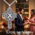 wholesale 925 Sterling Silver Celtic Knot Cross Pendant Necklaces for Men & Women-0-1