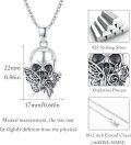 wholesale 925 Sterling Silver Butterfly & Flower Design Pirate Skull Pendant Gothic Necklace for Women and Men-0-4