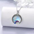 wholesale 925 Sterling Silver Mermaid Pendant with Crescent Moon and Stars - Oceanic  for Her-0-2