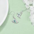 wholesale 925 Sterling Silver Abalone Shell Butterfly Drop Earrings Gifts for Women-0-3
