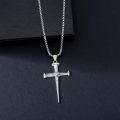 wholesale 925 Sterling Silver Cross Pendant With Nail Detail-0-5