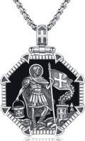 wholesale 925 Sterling Silver St. Christopher Medal Cross Shield Religious Charm Men's Women's Pendant Necklace  s for Him Her Boys Girls Kids-0-0