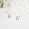 wholesale 14K Gold Blue Moonstone Drop Earrings for Women Gifts for Mom/Daughter-0-3
