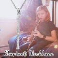 wholesale 925 Sterling Silver Musical Instrument Clarinet Pendant Necklace s for Women-0-1