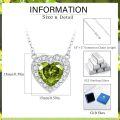 wholesale Sterling Silver 12 Birtnstone Heart Pendant Necklace for Women-0-6