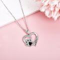 wholesale 925 Sterling Silver Heart Dog Paw Pendant Necklace for Women Girls Mothers Day Gift-0-2