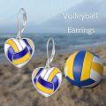 wholesale 925 Sterling Silver Volleyball Heart-Shaped Sports Themed Leverback Earrings - Gifts for Women-0-5