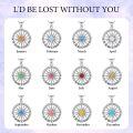wholesale 925 Sterling Silver Orange Opal Compass Necklace I'd be lost without you Pendant Gift for Women-0-5