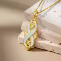 TOUPOP Sterling Silver Opal Celtic Knot Pendant Necklace-0-3
