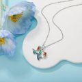 wholesale 925 Sterling Silver Texas Shaped Sunflower Cactus Pendant Necklace for WomenTX Gifts-0-2