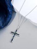 wholesale Sterling Silver Origami Cross Pendant Necklace Jewelry Gift for Women-0-4