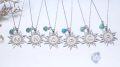 wholesale Sterling Silver Turquoise Sun A Z Alphabet Necklace for Women-0-4