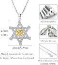 wholesale 925 Sterling Silver Star of David Evil Eye Pendant Necklace with Cubic Zirconia and Gold Plated Centerpiece for Men & Women-0-2