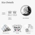 wholesale 925 Sterling Silver Cutie Pug Dog Stud Earrings for Women - Pet Lover Gift-0-4