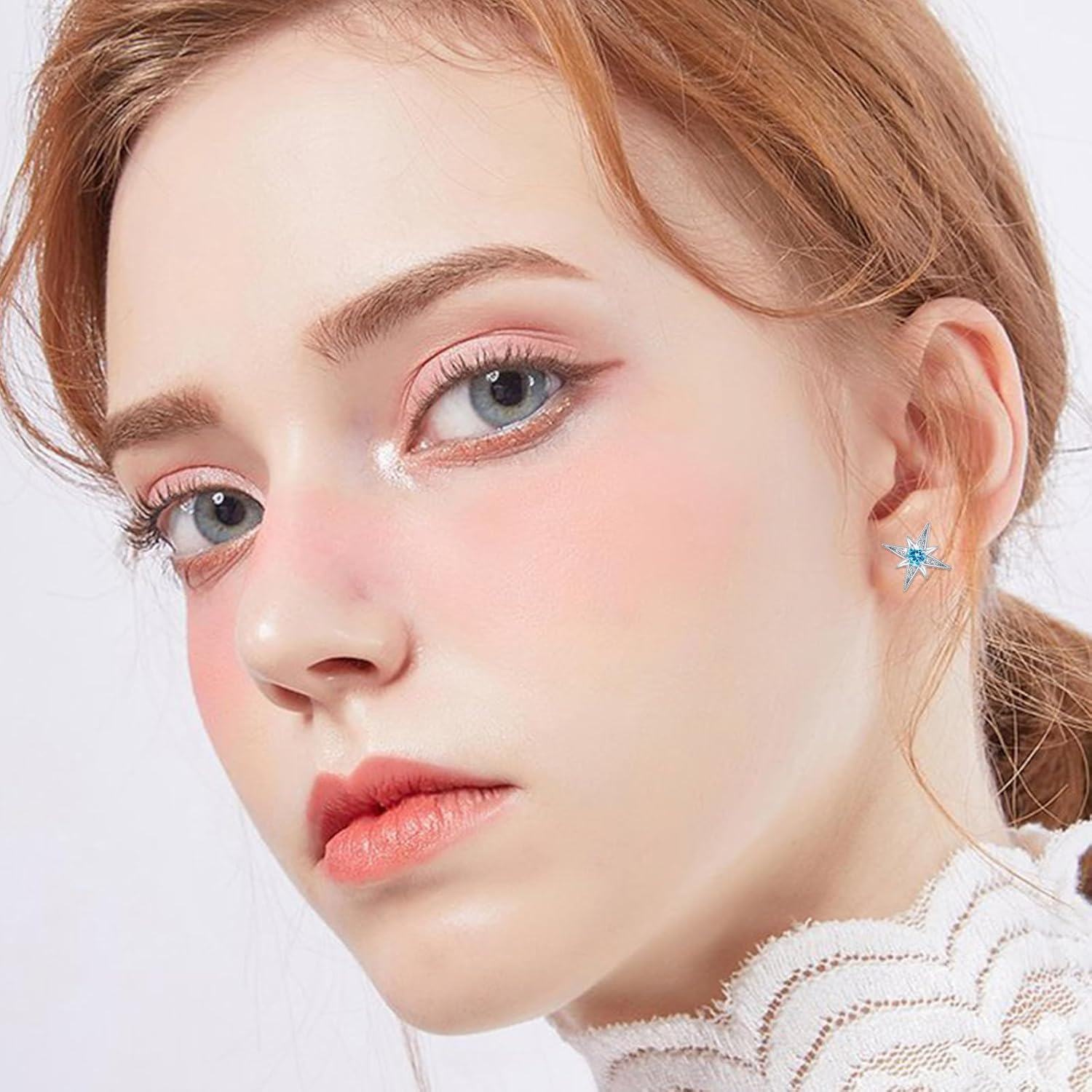  Sterling Silver Moonstone Birthstone Opal Star Planet Panda Whale Heart Earrings for Women -0-3
