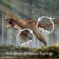 wholesale 925 Sterling Silver Dinosaur Hypoallergenic Hoop Earrings for Kids and Girls-0-2