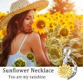 wholesale 925 Sterling Silver Infinity Sunflower Daisy Pendant Necklace for Women-0-2