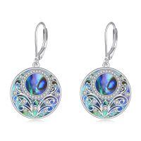 wholesale 925 Sterling Silver Celtic Teardrop Filigree Earrings Jewelry Gifts for Women-Abalone Filigree Earrings