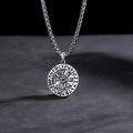 wholesale 925 Sterling Silver Vegvisir Compass Pendant Norse Runes Mens Necklace -0-3