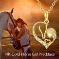 wholesale 14K Gold Heart Shape Diamond Pendant Necklace for Women - Mothers Day Gift-0-1