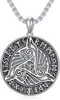 wholesale Viking Necklace For Men 925 Sterling Silver Viking Wolf/thors Hammer/vegvisir/tree Of Life/compass Pendant Norse Necklace Amulet Talisman Christmas Gifts For Him Her -0-0