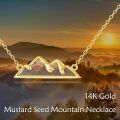wholesale 14K Gold Yellow Opal Mustard Seed Mountain Pendant Necklace-0-4
