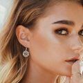 wholesale 925 Sterling Silver Om Chakra Dangle Earrings-0-3