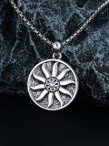 wholesale Sun Necklace For Men Women 925 Sterling Silver Sun Pendant Necklace Sun Jewelry For Fathers Day Christmas Anniversary Birthday Item For Him -0-2