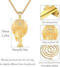 wholesale 925 Sterling Silver Plated Gold  Saint Michael Pendant with St Benedict Medal on 24 Chain-0-5