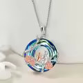 TOUPOP Sterling Silver Rose Flower Necklace Mothers Day Christmas Gifts-0-3