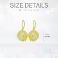 TOUPOP 14K Gold Plated Sterling Silver Jade Earrings for Women-0-3