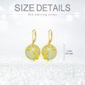 TOUPOP 14K Gold Plated Sterling Silver Jade Earrings for Women-0-3